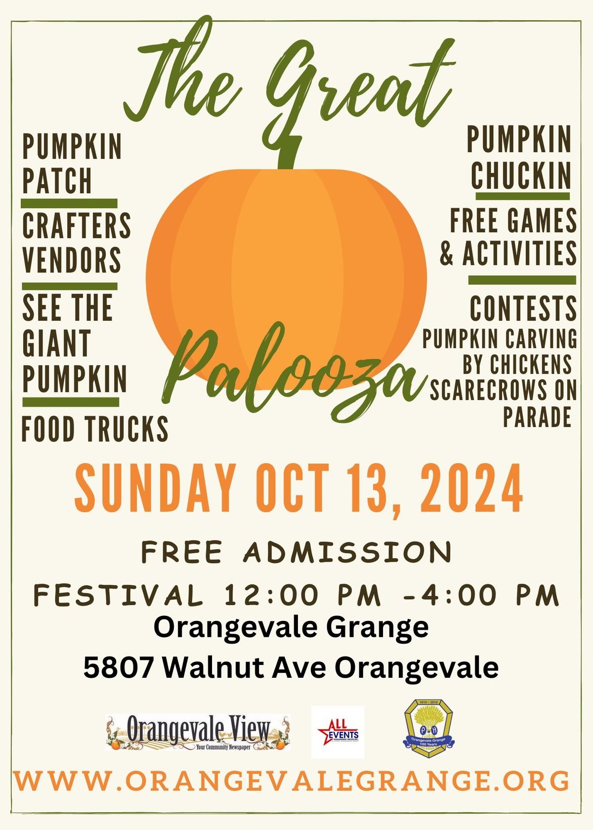 Family-Friendly Fall Festival: Orangevale's Pumpkin Palooza